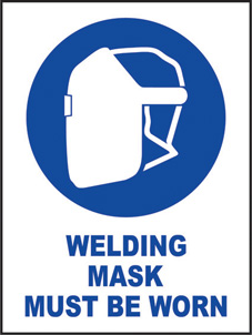 SAFETY SIGN (SAV) | Welding Mask Must Be Worn